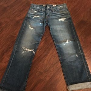 Distressed jeans